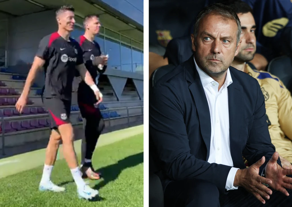 Wojciech Szczęsny jest już w pełni do dyspozycji Hansiego Flicka. W piątek bramkarz rozpoczął treningi z resztą kolegów z FC Barcelona - w tym naturalnie również i z Robertem Lewandowskim Wojciech Szczęsny jest już w pełni do dyspozycji Hansiego Flicka. W piątek bramkarz rozpoczął treningi z resztą kolegów z FC Barcelona - w tym naturalnie również i z Robertem Lewandowskim