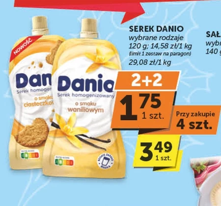 Danio Serek homogenizowany o smaku waniliowym 120 g