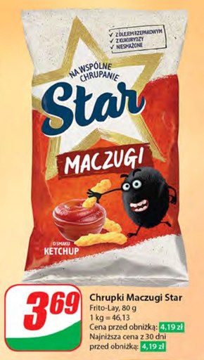 Star Maczugi Chrupki kukurydziane o smaku ketchup 80 g niska cena