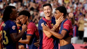 Robert Lewandowski z kolegami z FC Barcelona