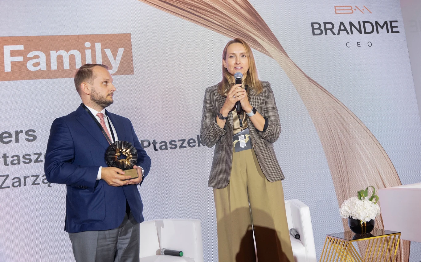 Agnieszka Ptaszek i Jacek Ptaszek, laureaci nagrody BrandFamily