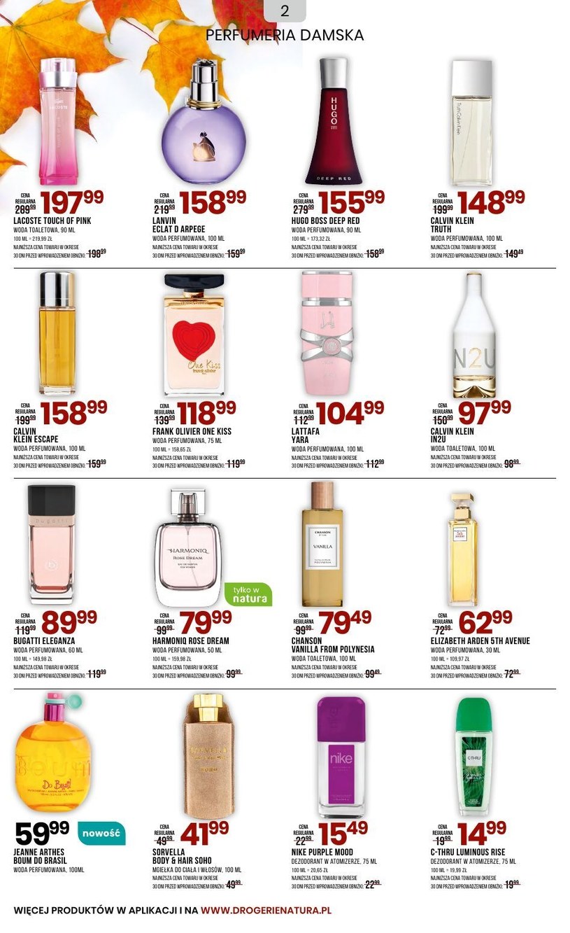 Gazetka: Promocje na perfumy i pielęgnację! - Drogerie Natura - strona 2