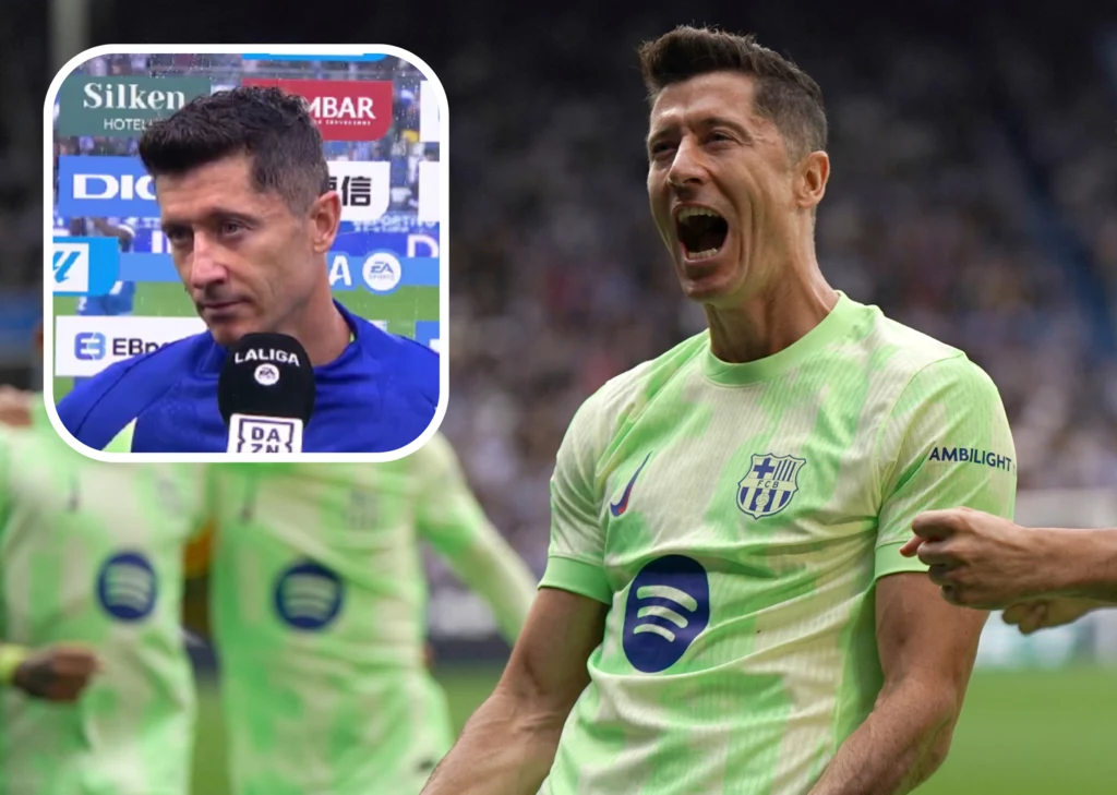 La Liga. Robert Lewandowski w meczu Deportivo Alaves - FC Barcelona La Liga. Robert Lewandowski w meczu Deportivo Alaves - FC Barcelona