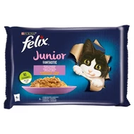 Felix Fantastic Junior Karma dla kociąt wybór smaków w galaretce 340 g (4 x 85 g)