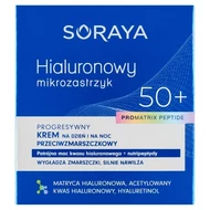 Soraya Hialuronowy Mikrozastrzyk Progresywny krem na dzień i na noc przeciwzmarszczkowy 50+ 50 ml