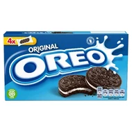 Oreo Ciastka kakaowe z nadzieniem o smaku waniliowym 176 g (4 sztuki)