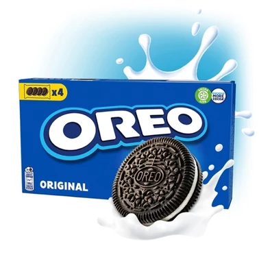 Oreo Ciastka kakaowe z nadzieniem o smaku waniliowym 176 g (4 sztuki) - 0