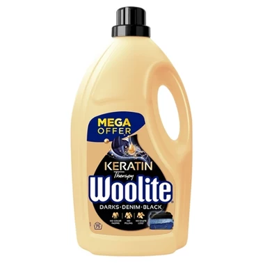 Woolite Keratin Therapy Płyn do prania czerń ciemne kolory jeans 4,5 l (75 prań) - 1