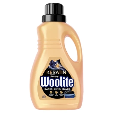 Woolite Keratin Therapy Płyn do prania czerń ciemne kolory jeans 0,9 l (15 prań) - 0