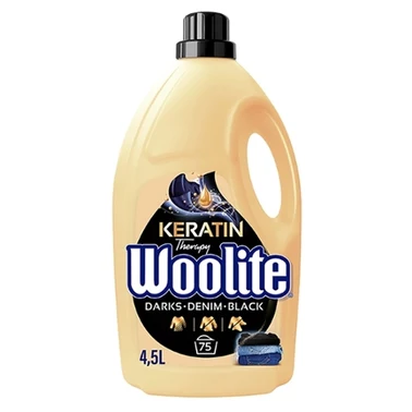 Woolite Keratin Therapy Płyn do prania czerń ciemne kolory jeans 4,5 l (75 prań) - 0