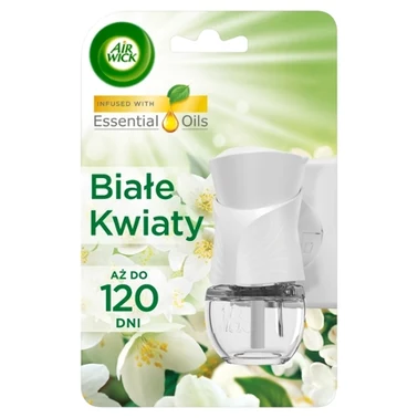 Air Wick Essential Oils Elektryczny odświeżacz i wkład białe kwiaty 19 ml - 0