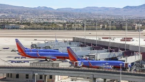 Awaryjne lądowanie samolotu na lotnisku w Las Vegas. Wszystko zostało nagrane. Zdjęcie ilustracyjne