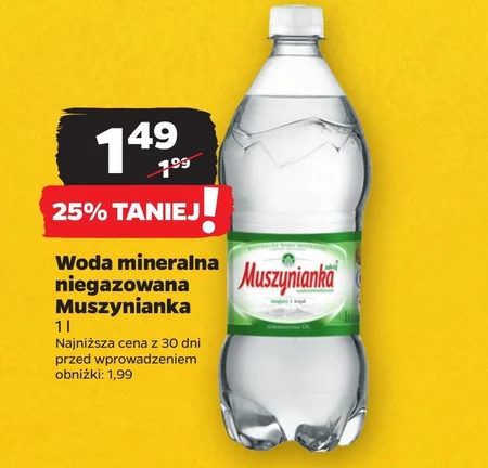 Muszynianka zdrój Naturalna woda mineralna wysokozmineralizowana niskonasycona CO2 1 l