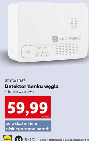 Detektor tlenku węgla Smartwares niska cena