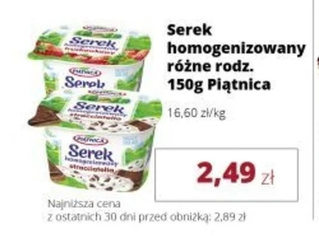 Piątnica Serek homogenizowany truskawkowy 150 g