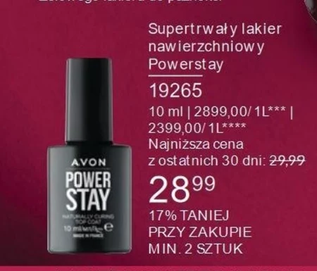 Lakier nawierzchniowy Avon