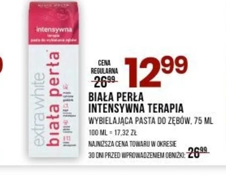 Biała Perła Pasta do wybielania zębów intensywna terapia 75 ml