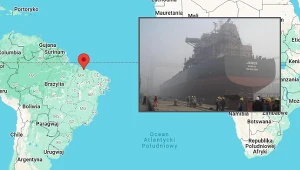 MS "Jawor" znajduje się w porce Sao Luis