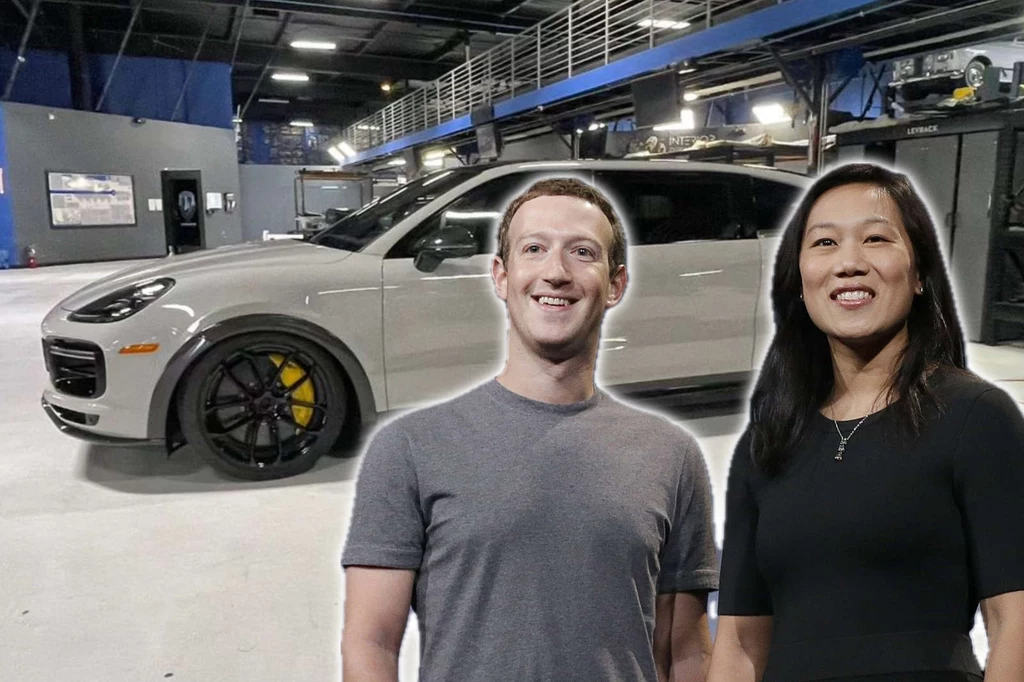 Luksusowy SUV Porsche przerobiony na luksusowego vana. Tak Mark Zuckenberg i Priscilla Chan będą wozić swoje dzieci fot. AP/East News / instagram.com/zuck