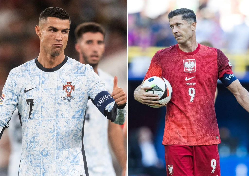 Cristiano Ronaldo (Portugalia) i Robert Lewandowski (Polska) Cristiano Ronaldo (Portugalia) i Robert Lewandowski (Polska)