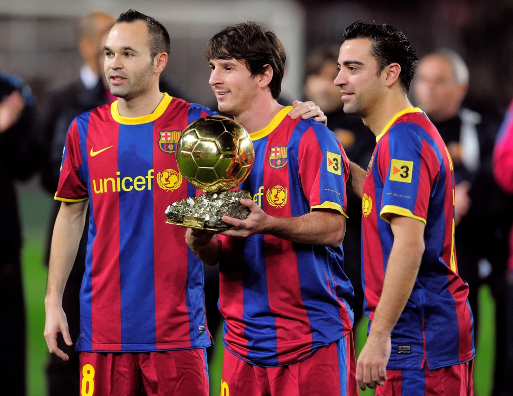 Andres Iniesta, Leo Messi i Xavi Hernandez