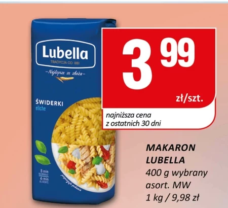 Lubella Makaron świderki 400 g