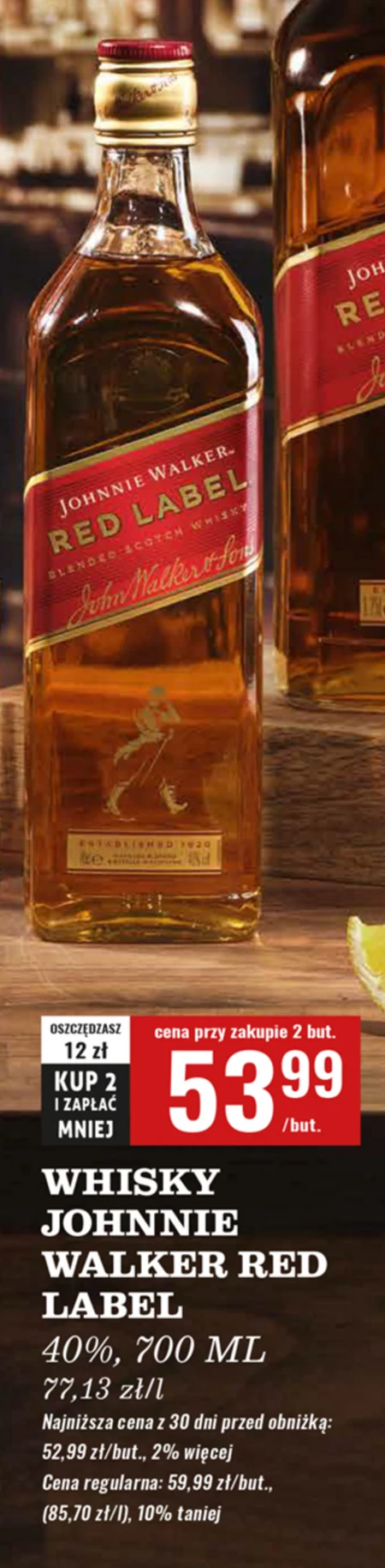 Johnnie Walker Red Label Blended Scotch Whisky 70 cl