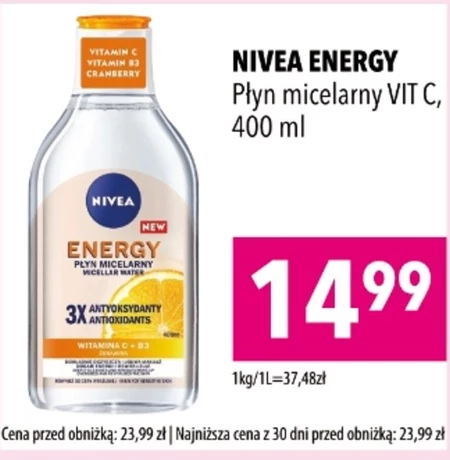 Nivea Energetyzujący Płyn Micelarny 400 ml