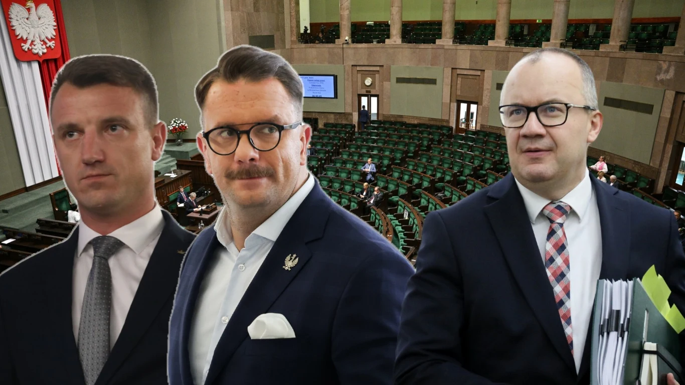 Poseł Ryszard Wilk, poseł Łukasz Mejza i prokurator generalny Adam Bodnar Poseł Ryszard Wilk, poseł Łukasz Mejza i prokurator generalny Adam Bodnar