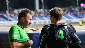 Krzysztof Mrozek z Norickiem Bloedornem.