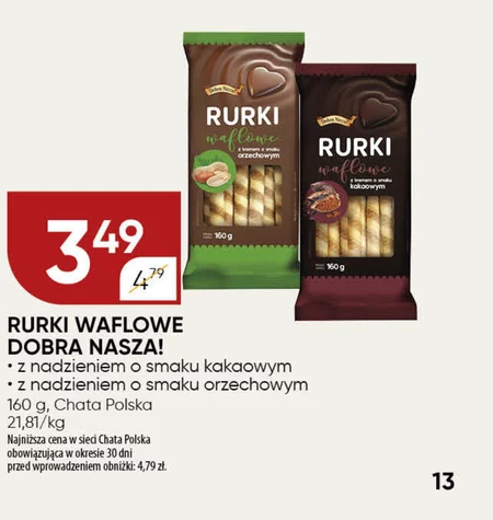 Rurki waflowe Dobra Nasza!