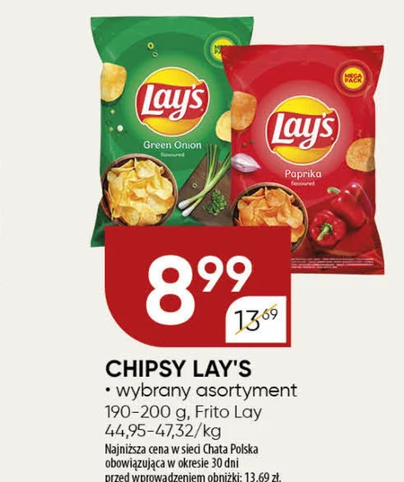 Lay's Chipsy ziemniaczane o smaku zielonej cebulki 200 g