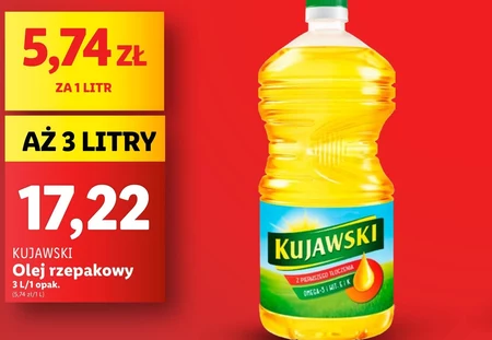 Kujawski Olej rzepakowy z pierwszego tłoczenia 3 l