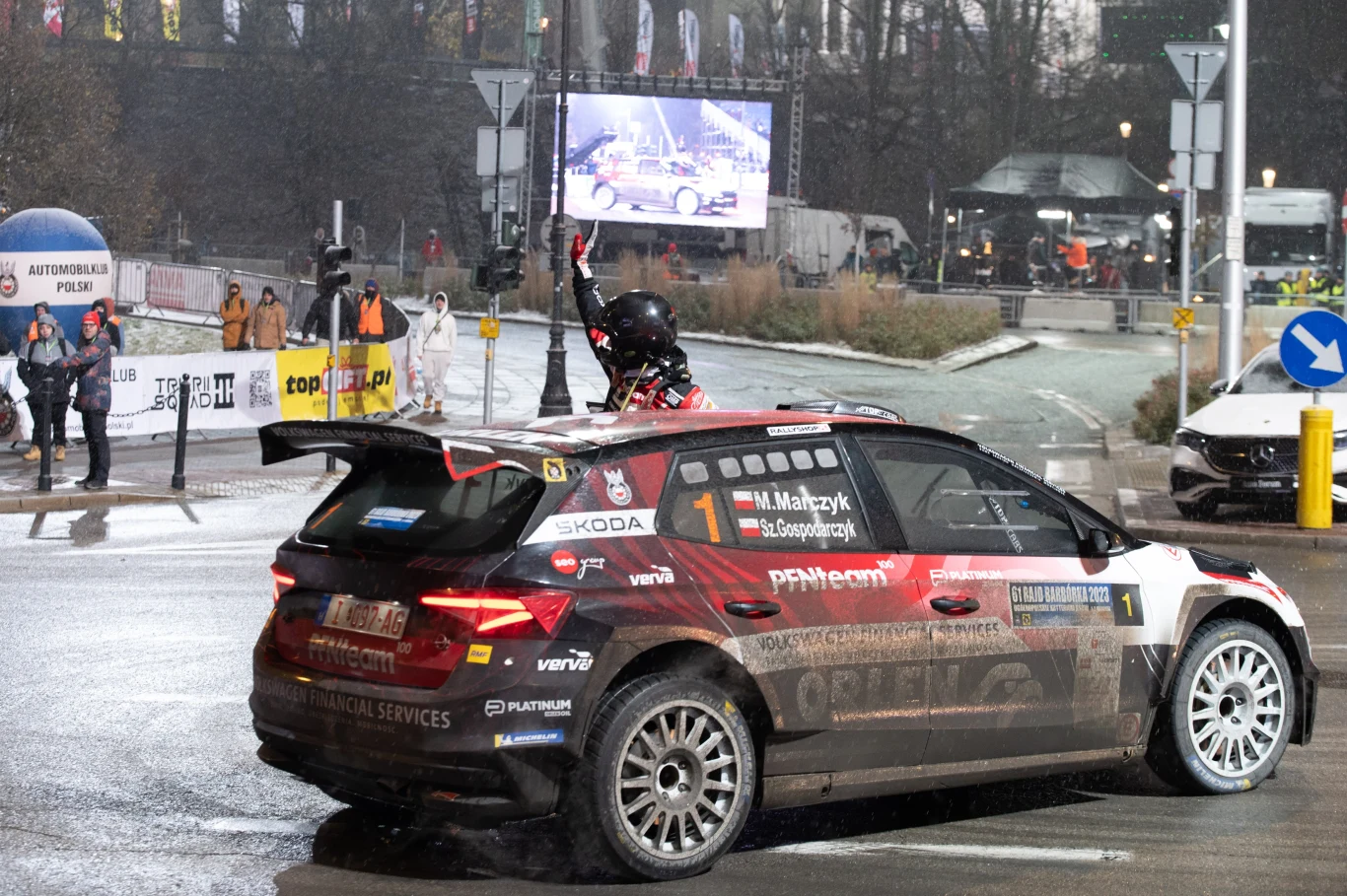 Mikołaj Marczyk i Szymon Gospodarczyk w trakcie Rajdu Barbórka