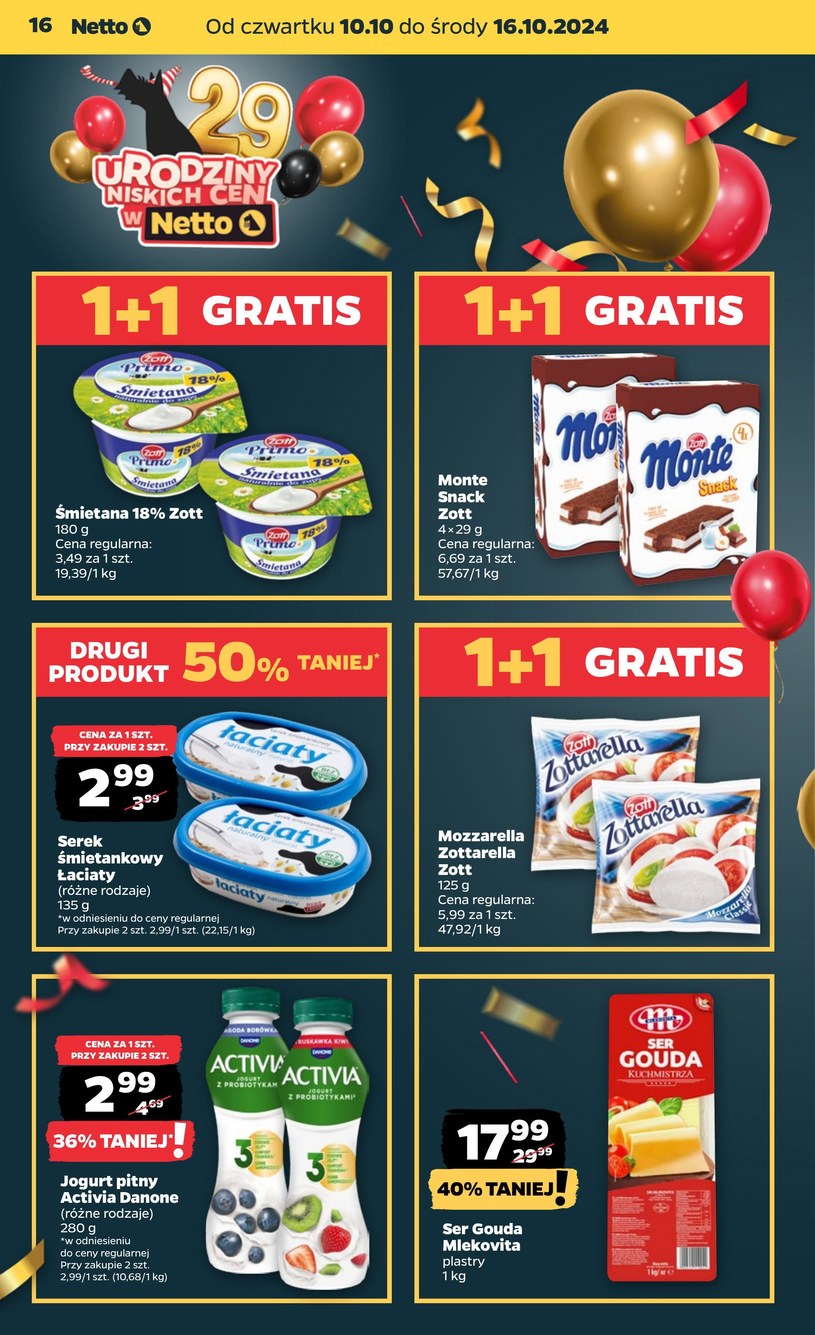 Gazetka: Urodziny niskich cen w Netto - strona 16