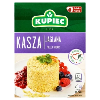 Kupiec Kasza jaglana 400 g (4 x 100 g) - 0