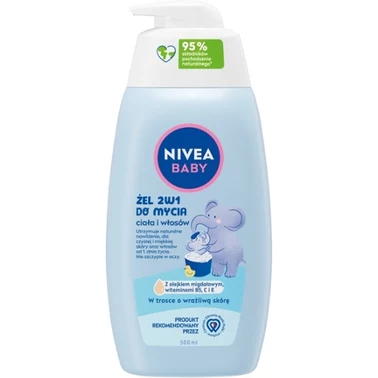 Nivea Baby Żel 2w1 do mycia ciała i włosów 500ml - 3