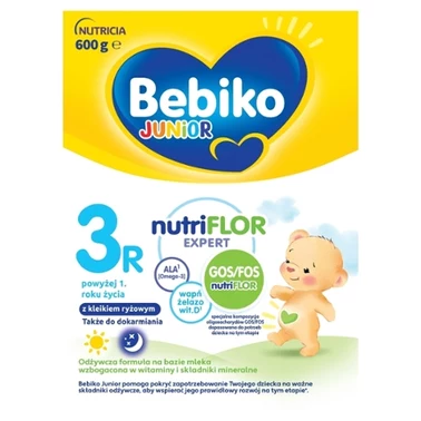 Bebiko Junior 3R Odżywcza formuła na bazie mleka dla małych dzieci powyżej 1. roku życia 600 g - 0