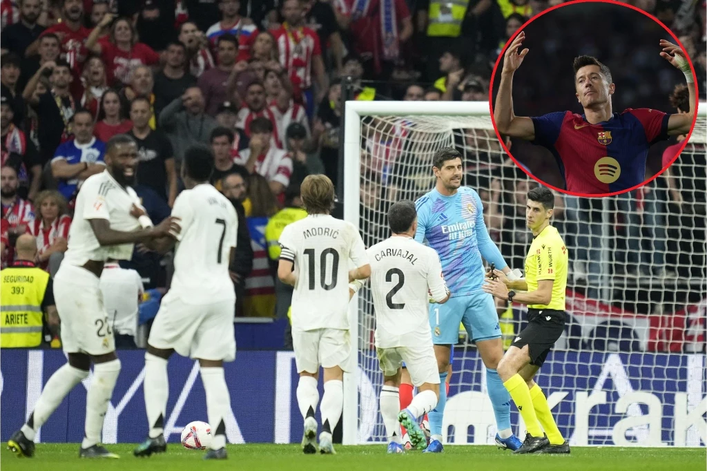 Piłkarze Realu Madryt i Robert Lewandowski Piłkarze Realu Madryt i Robert Lewandowski