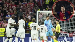 Piłkarze Realu Madryt i Robert Lewandowski