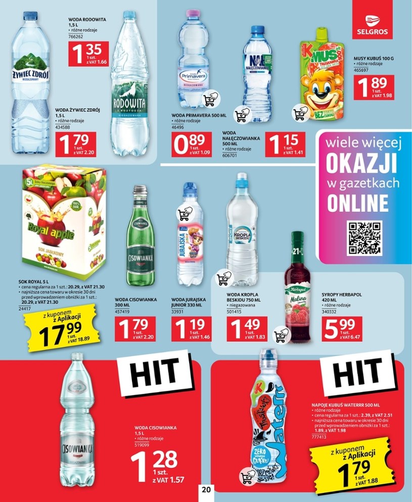 Gazetka: Oferta spożywcza Selgros (bez alkoholu)  - strona 20