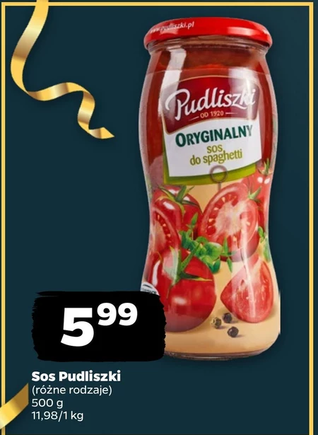 Pudliszki Sos do spaghetti oryginalny 500 g
