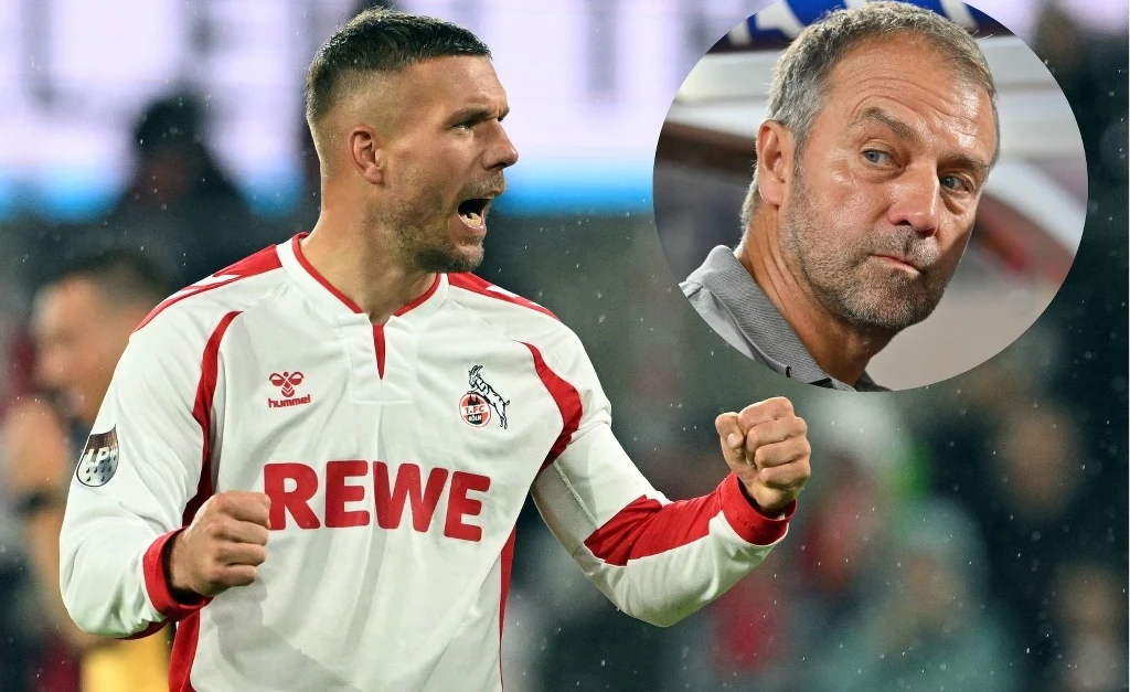 Jednym z trenerów ekipy Lukasa Podolskiego był Hansi Flick Jednym z trenerów ekipy Lukasa Podolskiego był Hansi Flick