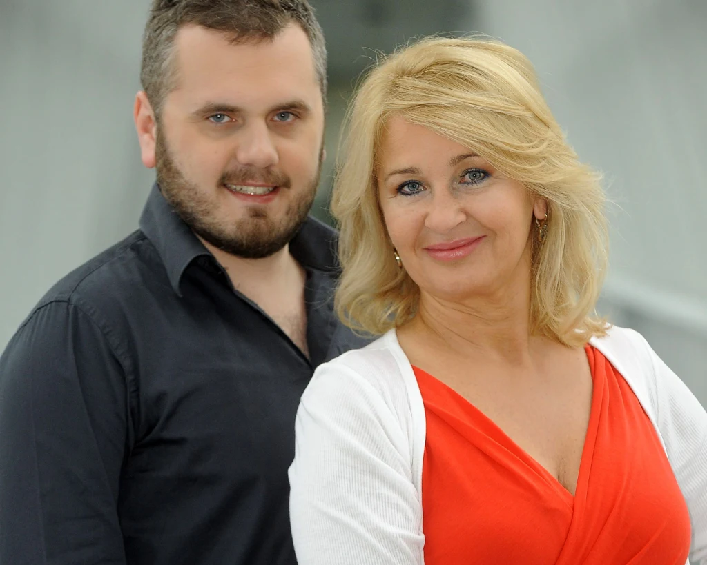 Majka Jeżowska z synem Wojciechem