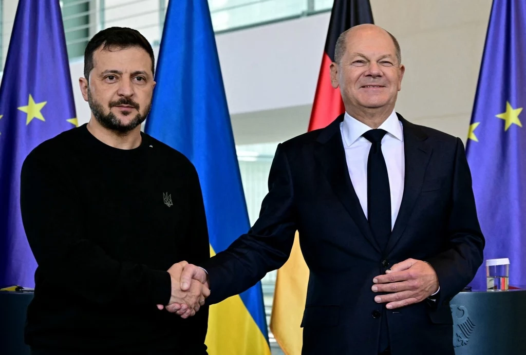 Wołodymyr Zełenski i Olaf Scholz Wołodymyr Zełenski i Olaf Scholz