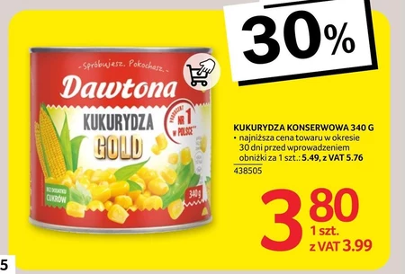 Консервована кукурудза Dawtona