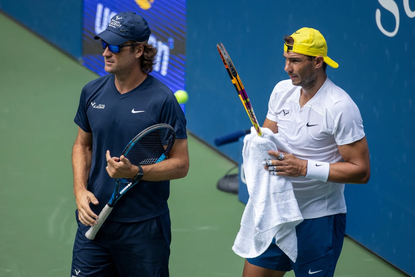 Carlos Moya i Rafael Nadal podczas US Open 2022