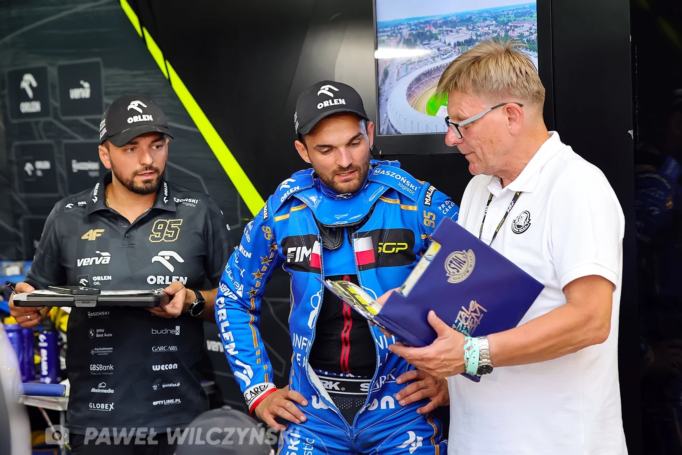 Paweł Zmarzlik, Bartosz Zmarzlik i trener Stanisław Chomski.