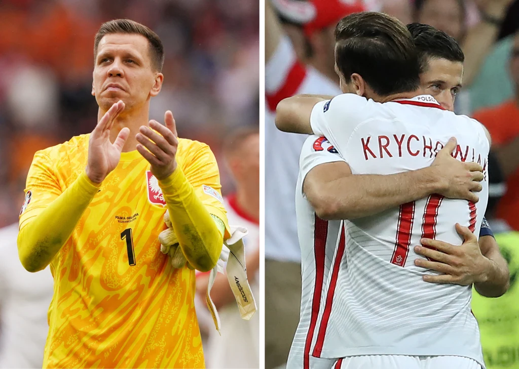 Reprezentacja Polski. Wojciech Szczęsny, Grzegorz Krychowiak i Robert Lewandowski