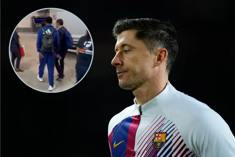 Obrazki z Lamine Yamalem zaniepokoiły kibiców FC Barcelona. Hiszpan świetnie współpracuje na boisku z Robertem Lewandowskim